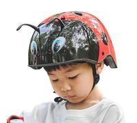 Casco para niños, casco de patinaje en forma de mariquita 3D, casco ligero y ajustable, accesorios de seguridad con forro extraíble para ciclismo, patinaje sobre ruedas