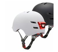 Youin Casco Homologado con LED Frontal y Trasero - Color Blanco - Talla L (55-62cm)- Protección y Visibilidad para Patinetes y Bicicletas - Ventilación Ajustable - Diseño Ligero y Ergonómico