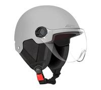 Casco Patinete Eléctrico Seguro Y Cómodo, Medio Casco Ligero con Protección Orejas, Bandas Reflectantes, Protector Solar Anti-UV, Ajustable Adultos Hombres Mujeres Niños