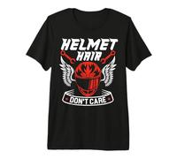 Casco Pelo no Importa Motocicleta Camiseta Premium