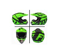 Casco profesional para adultos de motocross y enduro, casco integral unisex para carreras en carretera, color verde.