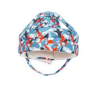AWHAO Casco protector para niños, gorra protectora, acolchado, práctico gorro protector para niños, para niños y que juegan, Tiburón Azul