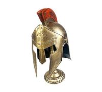 Casco Romano Ornamental Creativo Casco Caballero Antiguo Adorno Decorativo Resistente Accesorio para Utilería Adecuado para Fiestas Decoración, Oro