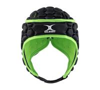 Casco Rugby Gilbert XP 250 Negro/Verde (Headguard), Tallas Senior/Junior (L)