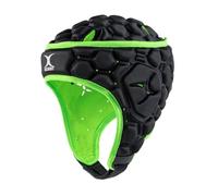 Casco Rugby Gilbert XP 250 Negro/Verde (Headguard), Tallas Senior/Junior (XL)