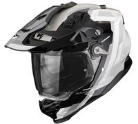 Scorpion ADF-9000 Air Patrol Casco de Enduro, Negro/Gris/Blanco, Talla S (55/56)