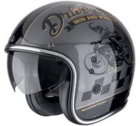 Casco Scorpion Belfast Evo Drive Fast Plata-negro-dorado M