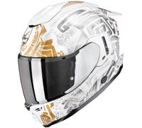 Casco Scorpion Exo-1500 Air Apus Blanco-gris-dorado M