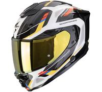 Casco Scorpion Exo-1500 Air Sleek Blanco-azul-amarillo L