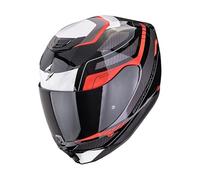 Casco Scorpion Exo-391 Leo Rojo Blanco Negro Brillante Talla XL