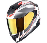 Casco Scorpion Exo-520 Evo Air Lena Mate-Blanco-plata-rojo S