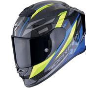 Casco Scorpion Exo-R1 Evo Carbon Air Runner Negro-azul-amarillo neón S