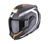 Casco Scorpion EXO-TECH EVO CARBON Cómodo (Negro Mate/Naranja) Talla: M (57)