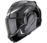 Scorpion Exo-Tech Evo Pro Acuti Casco abatible, Negro/Gris/Blanco, Talla XS (54/55)