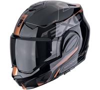 Casco Scorpion Exo-Tech Evo Traveller Negro y cobre M