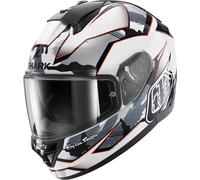 Casco Shark Ridill 2 Matrix Camo Blanco-plata-rojo M