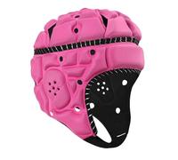 Casco Soft Shell Casco de fútbol con Bandera 7v7 Gorra Scrump Casco de Rugby Acolchado Suave Protector for la Cabeza Espuma EVA Transpirable Ajustable Resistente a Impactos(Pink)