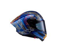 Alpinestars S R 10 Marthainator Le Casco Ece 06 Dot Fim Blue Black Red Gold Glossy