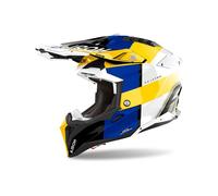 Casco Todoterreno Airoh AVIATOR 3 MONARCH Blue/Yellow Gloss