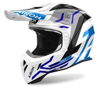 Airoh Aviator Ace 2 Ground Casco de motocross, blanco-azul, tamaño XS para Hombres