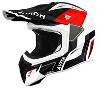 Airoh Aviator Ace 2 Shield Casco de motocross, negro-blanco-rojo, tamaño XS para Hombres