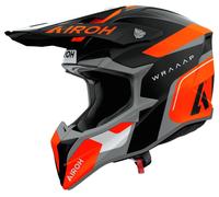 Airoh Wraaap Conquer Casco de motocross, negro-gris-naranja, tamaño XS para Hombres