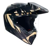 casco trail agv ax9 carbon steppa - negro / arena L