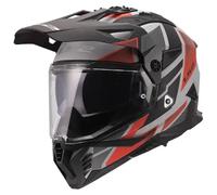 casco trail ls2 mx702 pioneer ii block - gris / rojo M