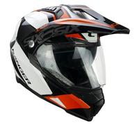Casco Trail Moto CGM 666 Negro Blanco Naranja HOMOLOGACION 22.06 Talla L