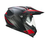 Casco Trail Moto CGM 666 Negro Mate Rojo HOMOLOGACION 22.06 Talla L