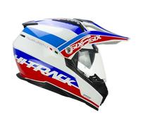 Casco Trail Moto CGM 666 Twin Blanco Rojo Azul HOMOLOGACION 22.06 Talla M