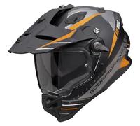 casco trail scorpion adf-9000 air feat - naranja / plata M