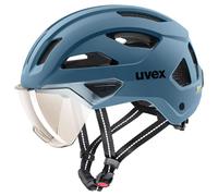Casco urbano de bicicleta Uvex STRIDE VISOR (STONE BLUE MATT)