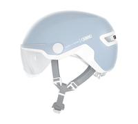 Casco Urbano HUD-Y Ace de ABUS: Elegante Casco de Bicicleta con Visera y luz Trasera LED Recargable magnética, para Hombre y Mujer, Azul Puro, Talla M.
