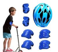 Casco y Rodilleras para niños | Rodilleras para Casco de Ciclismo para niños con muñequeras, Equipo Deportivo de protección de Seguridad para niños de 3 a 12 años