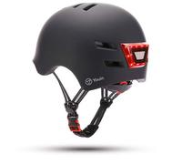 Youin Casco Homologado con LED Frontal y Trasera - Color Negro - Talla M (52-58cm) - Protección y Visibilidad para Patinetes y Bicicletas - Diseño Ligero y Ergonómico