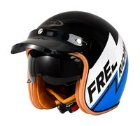 Cascos Abiertos De Moto Homologado ECEDOT Medio Casco Motocicleta Jet con Visera Casco Half-Helmet Robusto Y Duradero Hebilla De Liberación Rápida para Hombres Y Mujeres N,XXL:63-64CM