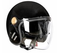 Cascos Abiertos De Moto Medio Casco Motocicleta 3/4 Casco Half-Helmet Vintage Cascos Ciclomotor Jet con Doble Visera Homologado ECEDOT para Hombres Y Mujeres Adultos B,XXL:63-64CM