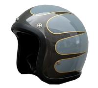 Cascos Abiertos De Moto Vintage DOTECE Homologado Medio Casco Jet 3/4 Motocicleta Cascos Half-Helmet Casco Scooter Resistente Y Duradero para Hombres Y Mujeres Adultos M,M:57-58CM