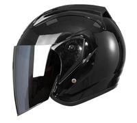Cascos Abiertos De Moto Vintage DOTECE Homologado Medio Casco Motocicleta 3/4 con Sun Visera Casco Half-Helmet Cascos Jet Portátil para Hombres Y Mujeres Cuatro Estaciones C,55-62CM