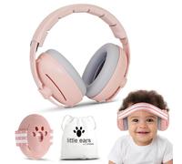 Cascos Bebe Antiruido, 2 en 1 Auriculares Antirruido para , Bebés Niños Protectores Auditivos para Bebe Cómodo y Ligero Cascos Antiruido Bebe Protección Auditiva para Bebés de 0 a 48 Meses (Rosa)