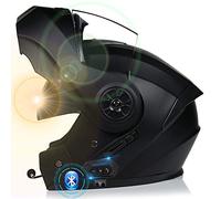 Cascos Bluetooth de Cara Completa Casco de Moto Abatible hacia Arriba Modular con Visera Doble Antivaho, Aprobado ECE Casco Motocicleta para Motocross Unisex Adultos