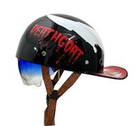 Cascos con Gorra De Béisbol Medio Casco De Motocicleta Cascos Abiertos Moto Jet Homologado ECEDOT Casco Half-Helmet con Visera Escalable para Hombres Y Mujeres Adultos C,M:57-58CM