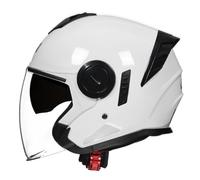 Cascos De Moto Abiertos Adultos Cascos Half-Helmet con Doble Visera Casco Motocicleta para Hombres Mujeres Retro Medio DOTECE Homologado Ciclomotor Racing Casco Jet Moto 4,XL:61-62CM