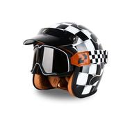 Cascos de Moto Abiertos. Casco Jet Ligero de ABS para Cruiser y Scooter con Visera y Visera. Adecuado para desplazamientos urbanos.XL/61-62cm