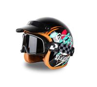 Cascos de Moto Abiertos. Casco Jet Ligero de ABS para Cruiser y Scooter con Visera y Visera. Adecuado para desplazamientos urbanos.M/57-58cm