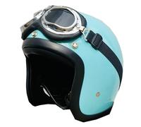 Cascos de Moto Abiertos Homologado DOTECE Medio Casco Motocicleta Jet Vintage con Gafas Cascos Half-Helmet Ciclomotor 3/4 Medio Casco Scooter para Hombres Mujeres Adultos M,M:57-58CM