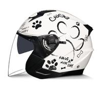 Cascos De Moto Abiertos Retro 3/4 Adultos Casco Half-Helmet Homologado DOTECE Casco Motocicleta Jet Vintage para Hombres Y Mujeres Cascos De Ciclomotor Scooter 8,XXL:63-64CM