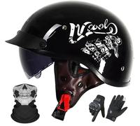 Cascos De Motocicleta Abiertos Con Visera Solar, Hebilla De Liberación Rápida, Ajustables, Aprobados Por DOT, Para Ciclismo, Estilo Retro, Estilo Crucero, Hombres Y Mujeres B3,XL/(61~62cm)