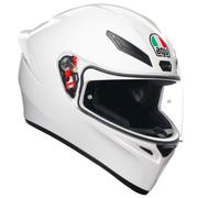 AGV - K1 S ECE 22-06, Casco Moto Integral Hombre ECE, con Aleron Aerodinámico, Ventilaciones y Visera Resistente a Arañazos, Campo de Visión de 190°, Intercomunicador Casco Moto, White, M
